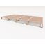 Gigapur Überlänge 220cm, Kiefer massiv Holzbett G56,naturbelassen, Liegefläche 370x220cm, mit Standardfuß 25cm Höhe, inkl. Lattenrost und Matratzenbügeln