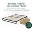 Zinus Trisha Bettgestell 140x200 cm - 18 cm Niedrige Bauweise - Metallbett 140x200 mit Lattenrost aus Holz - Umweltfreundliche Verpackung & Einfache Montage - Schwarz