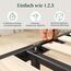 ZINUS Trisha 18 cm Metallrahmenbett | Lattenrost | Holzlattenunterstützung | 100 x 200 cm | Schwarz