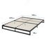 Zinus Trisha Bettgestell 140x200 cm - 18 cm Niedrige Bauweise - Metallbett 140x200 mit Lattenrost aus Holz - Umweltfreundliche Verpackung & Einfache Montage - Schwarz