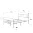 Zinus Florence Bett 180x200 cm - Höhe 30 cm mit Unterbettstauraum - Metall-Plattformbettrahmen mit Kopf- und Fußteil - Weiß