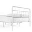Zinus Florence Bett 140x200 cm - Höhe 30 cm mit Unterbettstauraum - Metall-Plattformbettrahmen mit Kopfteil und Fußteil - Weiß