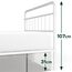 Zinus Florence Bett 180x200 cm - Höhe 30 cm mit Unterbettstauraum - Metall-Plattformbettrahmen mit Kopf- und Fußteil - Weiß