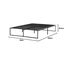 Linenspa Moderner Bettrahmen – Metallbett mit Lattenrost aus Stahl – 30 cm Stauraum unter Bestgestell – Schnelle Montage – Bett 90x200 cm, Schwarz