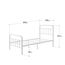 Zinus Florence Bett 100x200 cm - Höhe 30 cm mit Unterbettstauraum - Metall-Plattformbettrahmen mit Kopf- und Fußteil - Weiß