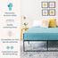 Linenspa Bettrahmen Platform Bed Frame, Polyester, Schwarz, Twin