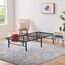 Linenspa Bettrahmen Platform Bed Frame, Polyester, schwarz, Twin