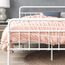 Zinus Florence Bett 140x200 cm - Höhe 30 cm mit Unterbettstauraum - Metall-Plattformbettrahmen mit Kopfteil und Fußteil - Weiß