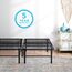 Linenspa Bettrahmen Platform Bed Frame, Polyester, schwarz, Twin