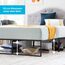 Linenspa Moderner Bettrahmen – Metallbett mit Lattenrost aus Stahl – 30 cm Stauraum unter Bestgestell – Schnelle Montage – Bett 180x200 cm, Schwarz