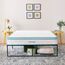 Linenspa Bettrahmen Platform Bed Frame, Polyester, Schwarz, Twin
