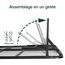 SmartBase Lattenrost bereits montiert 35 cm ZINUS | Plattform-Bettrahmen aus Metall | einfach zu montieren | Aufbewahrung unter dem Bett | 140 x 190 cm | Schwarz