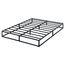 Olee Sleep 22cm Modernes Metall-Plattformbett / Metallbettgestell / Stahl-Lattenrost / Matratzenrahmen / Kein Boxspring erforderlich / 140 x 200cm / Full / Schwarz