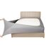 Stretch-Jersey-Bezug für Boxspringbett, Bettvolant, ultraweich und knitterarm, King/Cal King, Silber