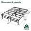ZINUS Shawn 35,6 cm Metall SmartBase Bettrahmen Plattformbettrahmen ohne Boxspringbett Stabiler Stahlrahmen Unterbettaufbewahrung Queen