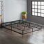 Olee Sleep 22cm Modernes Metall-Plattformbettgestell / Bett / Metallgestell / Stahl-Lattenrost / Matratzenrahmen / Kein Boxspring erforderlich / 160 x 200cm / Queen / Schwarz