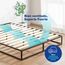Olee Sleep 22cm Modernes Metall-Plattform-Bettgestell / Bett Mit Holzlatten / Matratzenrahmen / Kein Boxspring Erforderlich / 140 x 200cm / Full / Schwarz