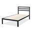Zinus Mia Modern 36 cm Plattformbettrahmen aus Metall mit Kopfteil | Holzlattenunterstützung | Einfache Montage | Stauraum unter dem Bett | 100 x 200 cm | Schwarz