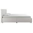 DHP Furniture Dakota Bett mit Stauraum, weißes PU, King Size