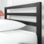 Zinus Mia Modern 36 cm Plattformbettrahmen aus Metall mit Kopfteil | Holzlattenunterstützung | Einfache Montage | Stauraum unter dem Bett | 100 x 200 cm | Schwarz