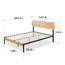 Zinus Olivia Toskanisches Metall- und Holz-Plattformbett mit Holzlattenrost / Matratzenbasis/ Keine Boxspring erforderlich/Bed-in-a-Box/ Schnelle, einfache Montage/ 140 x 200 cm