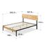 Zinus Olivia Metal and Wood Platform Bed with Wood Slat Support, 180 x 200 x 35.6 cm