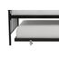 Novogratz Bright Pop Doppel-Tagesbett aus Metall, stilvoll und multifunktional, integrierte Rollen, schwarz