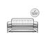 Novogratz Bright Pop Doppel-Tagesbett aus Metall, stilvoll und multifunktional, integrierte Rollen, schwarz