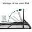 Zinus SmartBase Lattenrost ohne Montage | 180x200 cm | 35 cm Metallbettrahmen | Einfache Montage | Stauraum unter dem Bett | Schwarz