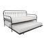 Novogratz Bright Pop Doppel-Tagesbett aus Metall, stilvoll und multifunktional, integrierte Rollen, schwarz