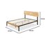 Zinus Olivia Metal and Wood Platform Bed with Wood Slat Support, 180 x 200 x 35.6 cm