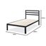 Zinus Mia Modern 36 cm Plattformbettrahmen aus Metall mit Kopfteil | Holzlattenunterstützung | Einfache Montage | Stauraum unter dem Bett | 100 x 200 cm | Schwarz