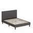 Zinus Judy Bettgestell, gepolstert, Matratzen-Fundament, Holzlattenstütze, Keine Boxspringfeder, einfache Montage, Queensize, Grau
