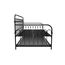Novogratz Bright Pop Doppel-Tagesbett aus Metall, stilvoll und multifunktional, integrierte Rollen, schwarz