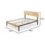 Zinus Olivia Toskanisches Metall- und Holz-Plattformbett mit Holzlattenrost / Matratzenbasis/ Keine Boxspring erforderlich/Bed-in-a-Box/ Schnelle, einfache Montage/ 140 x 200 cm
