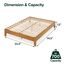 Zinus Alexis 12 Inch Deluxe Wood Platform Bed/No Box Spring Needed/Wood Slat Support/Rustic Pine Finish, Full