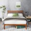Zinus Leah Bett 180x200 cm - Höhe 35 cm mit Stauraum unter dem Bett - Bambus Plattform Bettgestell mit Kopfteil - Braun