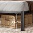 Zinus Van Doppelbettrahmen – Bett 135 x 190 cm – 41 cm Höhe mit Unterbettkommode – Metallplattform-Bettrahmen mit Stahllattenstütze – Schwarz