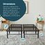 Linenspa Metallbett mit Lattenrost Klappbett 33 cm Stauraum unter Bettgestell Montage in 5 Minuten US King