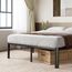 Zinus Van Doppelbettrahmen – Bett 135 x 190 cm – 41 cm Höhe mit Unterbettkommode – Metallplattform-Bettrahmen mit Stahllattenstütze – Schwarz