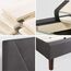 Zinus Judy Bettgestell, gepolstert, Matratzen-Fundament, Holzlattenstütze, Keine Boxspringfeder, einfache Montage, Queensize, Grau