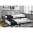 Novogratz Bright Pop Doppel-Tagesbett aus Metall, stilvoll und multifunktional, integrierte Rollen, schwarz