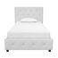 DHP Furniture Dakota Polsterbett Weiß Einzelbett