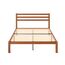 Zinus Leah Bett 180x200 cm - Höhe 35 cm mit Stauraum unter dem Bett - Bambus Plattform Bettgestell mit Kopfteil - Braun