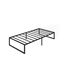 Zinus Lorelai Einzelbettgestell – Bett 90 x 190 cm – 36 cm Höhe mit Unterbettkommode – Plattform-Bettgestell aus Metall mit Stahllattenstütze – Schwarz