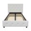 DHP Furniture Dakota Polsterbett Weiß Einzelbett