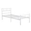 SimLife Doppelbett mit Kopfteil und Fußteil, Matratze, Unterbettkommode, ideal für Kinder, Jungen, Erwachsene, kein Boxspringbett erforderlich, Prinzessin, Weiß