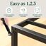 Zinus Lorelai Einzelbettgestell – Bett 90 x 190 cm – 36 cm Höhe mit Unterbettkommode – Plattform-Bettgestell aus Metall mit Stahllattenstütze – Schwarz