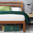 Zinus Leah Bett 180x200 cm - Höhe 35 cm mit Stauraum unter dem Bett - Bambus Plattform Bettgestell mit Kopfteil - Braun