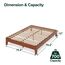 Zinus Wen 12 Inch Deluxe Wood Platform Bed/No Box Spring Needed/Wood Slat Support/Cherry Finish, King